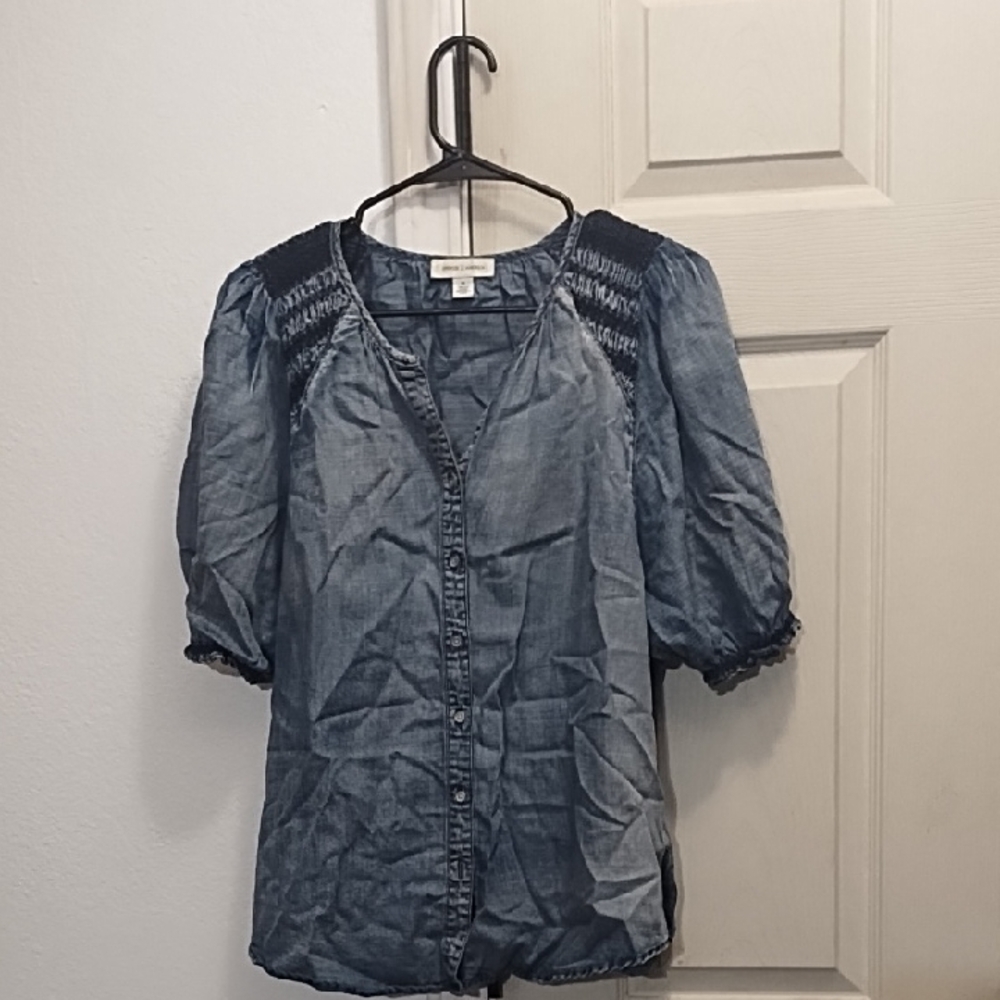 Vintage America Blue Denim Top